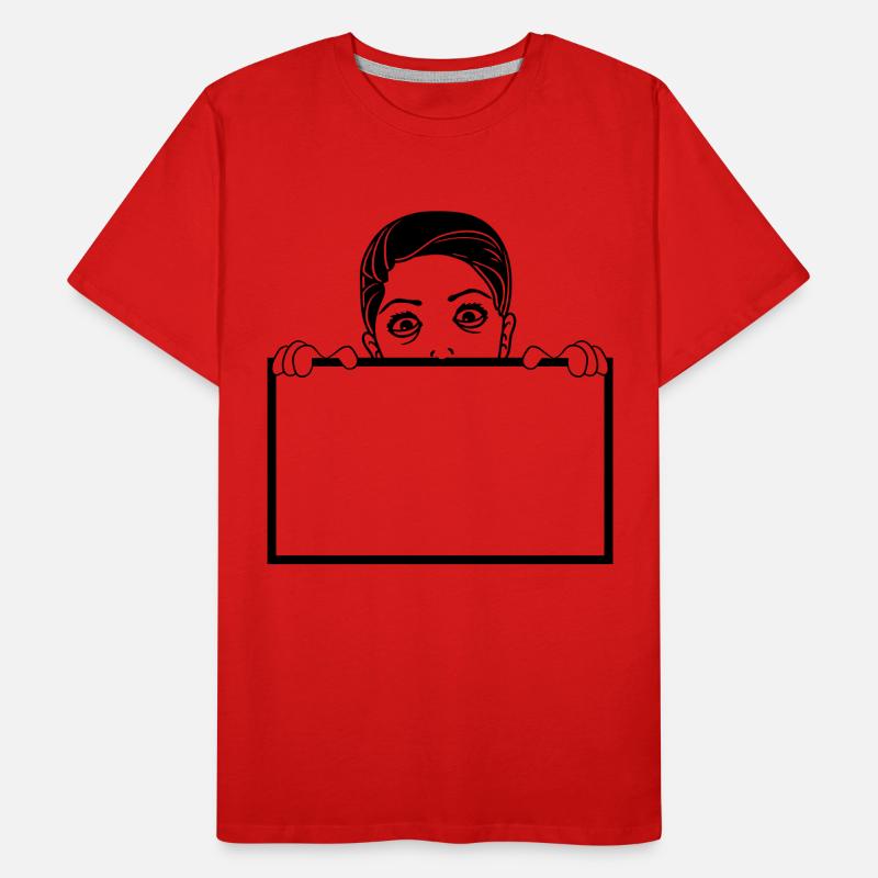 text shield hide edge wall write crazy Men's Premium Organic T-Shirt