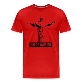 Rio De Janeiro - Männer Premium Bio T-Shirt - Rot - Vorne - Damien (186cm)
