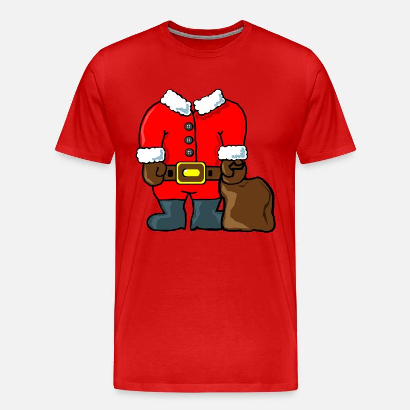 Weihnachtsmann (no head) - Männer Premium Bio T-Shirt - Rot