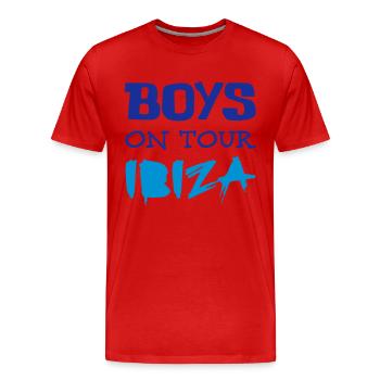 Ibiza - T-shirt bio Premium Homme - rouge - Devant - Damien (186cm)