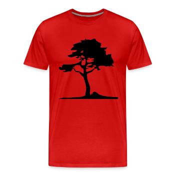 baum - Männer Premium Bio T-Shirt - Rot - Vorne - Damien (186cm)