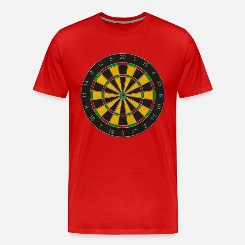 DARTscheibe / DARTboard - Männer Premium Bio T-Shirt - Rot