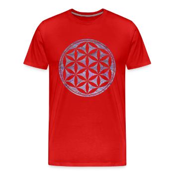 blume des lebens e 62 - Männer Premium Bio T-Shirt - Rot - Vorne - Damien (186cm)