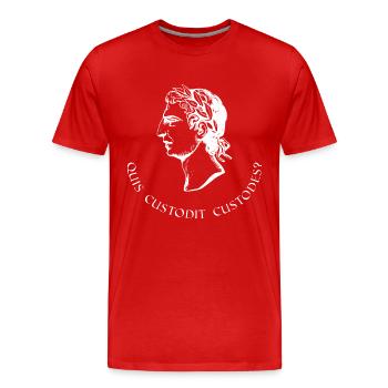 qui garde le garde latin sait - T-shirt bio Premium Homme - rouge - Devant - Damien (186cm)