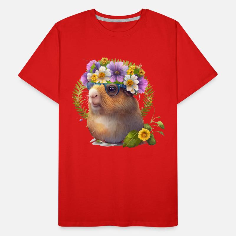 Cochon d’Inde mignon T-shirt bio Premium Homme