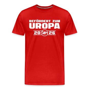 Befördert zum Uropa 2026 Babyparty - Männer Premium Bio T-Shirt - Rot - Vorne - Damien (186cm)