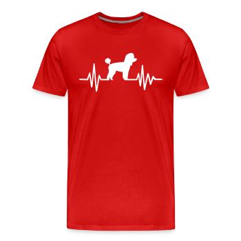 Toy Poodle - Men's Premium Organic T-Shirt - red - Front - Damien (186cm)