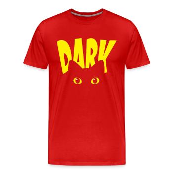 Dark Schwarze Katze - Männer Premium Bio T-Shirt - Rot - Vorne - Damien (186cm)