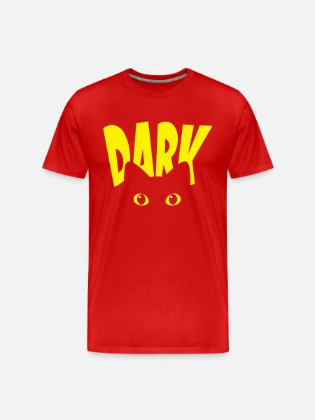 Chat noir foncé - T-shirt bio Premium Homme - rouge
