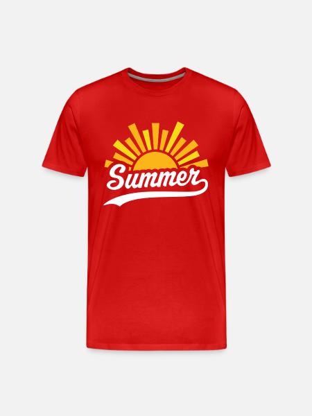 Summer Sun - Men's Premium Organic T-Shirt - red