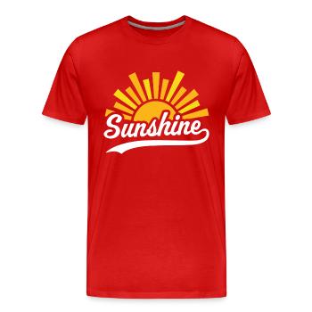 Sonnenschein - Männer Premium Bio T-Shirt - Rot - Vorne - Damien (186cm)