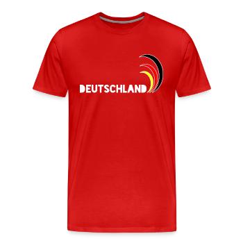 Deutschland - Männer Premium Bio T-Shirt - Rot - Vorne - Damien (186cm)