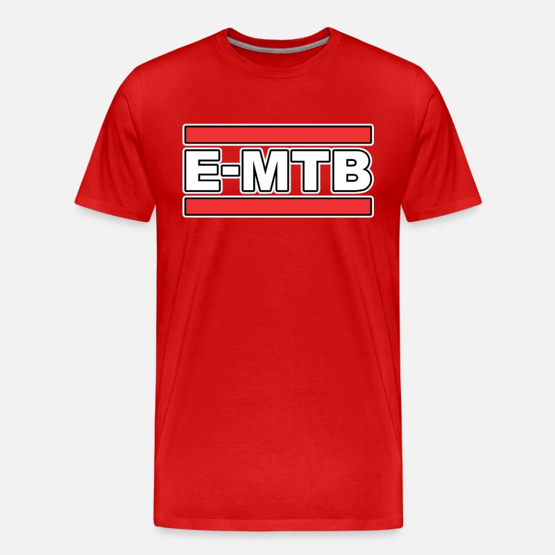 E-MTB - Männer Premium Bio T-Shirt - Rot