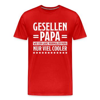 Geselle Lustiger Spruch Gesellenprüfung Geschenk - Männer Premium Bio T-Shirt - Rot - Vorne - Damien (186cm)