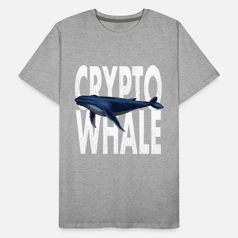 Crypto Whale Wal Kryptowährung Geschenk Idee Männer Premium Bio T-Shirt