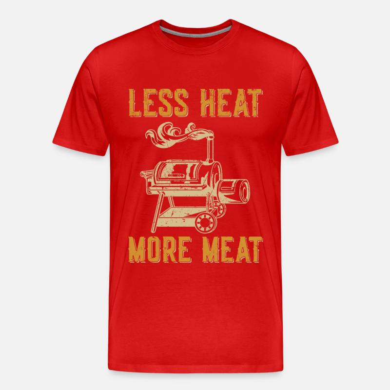 Fleisch Räuchern - Männer Premium Bio T-Shirt - Rot