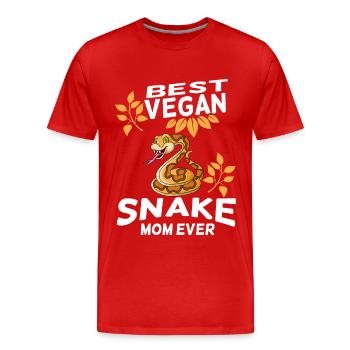 Amoureux des serpents | Cadeaux de reptiles serpents - T-shirt bio Premium Homme - rouge - Devant - Damien (186cm)