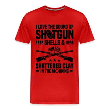 Trapschießen | Schießsport Fallenschießen Geschenk - Männer Premium Bio T-Shirt - Rot - Vorne - Damien (186cm)