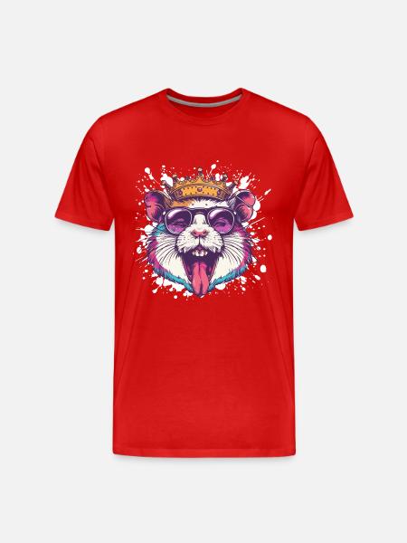 Hamster Birthday Funny Party - Men's Premium Organic T-Shirt - red