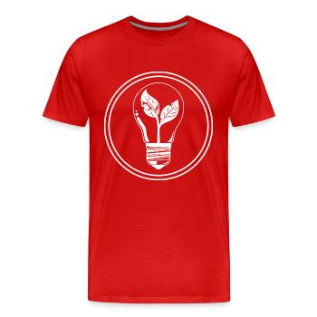 Light Bulb Symbol Energy - Men's Premium Organic T-Shirt - red - Front - Damien (186cm)