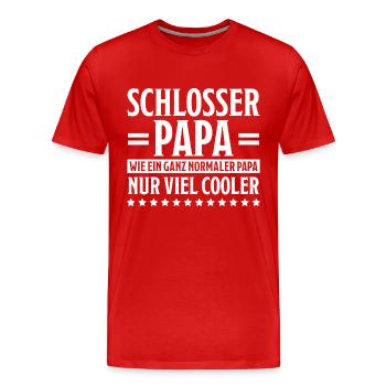 Schlosser Beruf Lustiger Spruch Schlosser Geschenk - Männer Premium Bio T-Shirt - Rot - Vorne - Damien (186cm)
