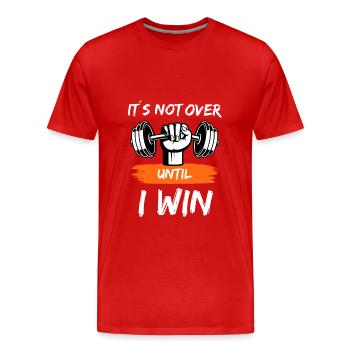 Kraftsport Gym Antrieb Herausforderung Ehrgeiz - Männer Premium Bio T-Shirt - Rot - Vorne - Damien (186cm)