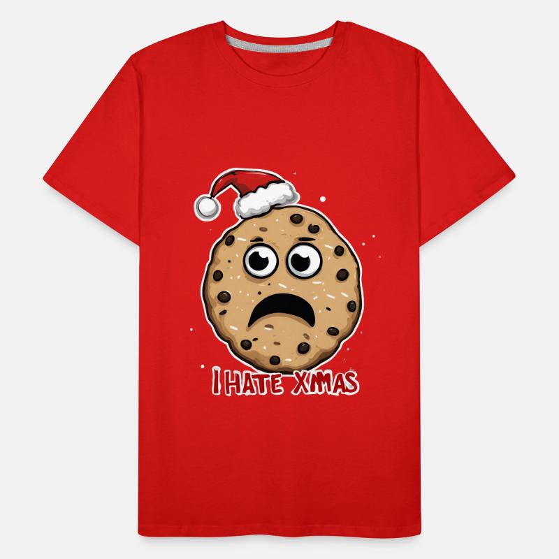 I Hate Christmas Funny Cookie Cookie Bake Men's Premium Organic T-Shirt