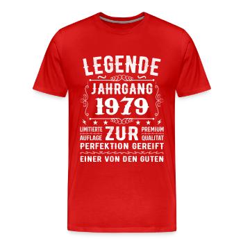 Legende - Jahrgang 1979 - Zur Perfektion Gereift - Männer Premium Bio T-Shirt - Rot - Vorne - Damien (186cm)