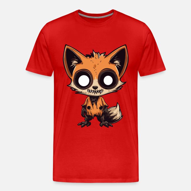 Fuchs Halloween Comic Lustig - Männer Premium Bio T-Shirt - Rot