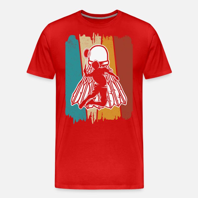 Badminton - Männer Premium Bio T-Shirt - Rot