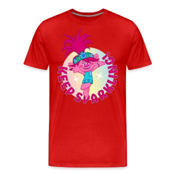 Trolls Poppy Keep Sparkling - Männer Premium Bio T-Shirt - Rot - Vorne - Damien (186cm)
