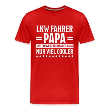 LKW Fahrer Fun Lustiges Spruch LKW Fahrer Geschenk - Männer Premium Bio T-Shirt - Rot - Vorne - Damien (186cm)