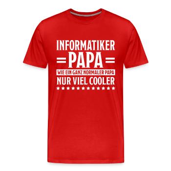 Informatiker Lustig Spruch Programmierer Geschenk - Männer Premium Bio T-Shirt - Rot - Vorne - Damien (186cm)