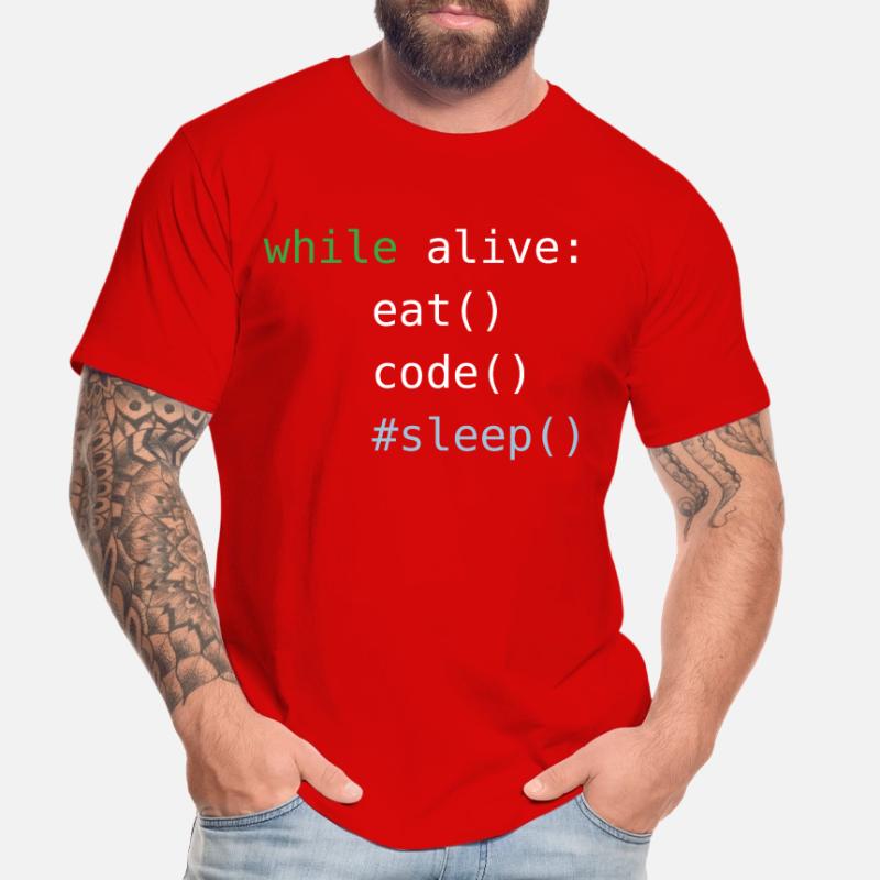 Code Python | Répéter le code de sommeil Manger | Programmation T-shirt bio Premium Homme