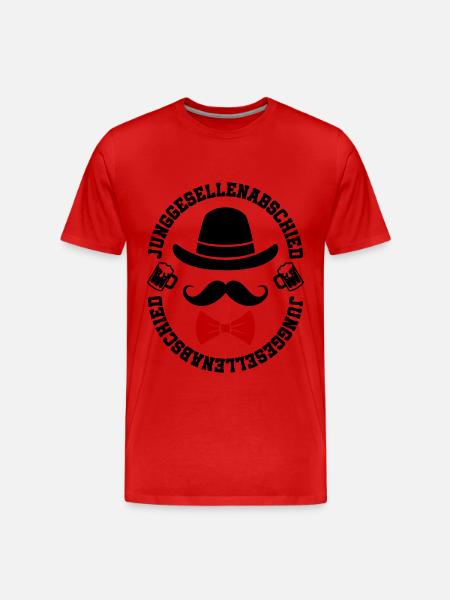 Junggesellenabschied Polterabend - Männer Premium Bio T-Shirt - Rot
