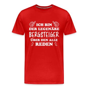 Bergsteiger Wandern Lustiger Spruch Berge Geschenk - Männer Premium Bio T-Shirt - Rot - Vorne - Damien (186cm)