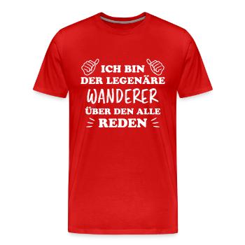Wanderer Outdoor Lustiger Spruch Wandern Geschenk - Männer Premium Bio T-Shirt - Rot - Vorne - Damien (186cm)