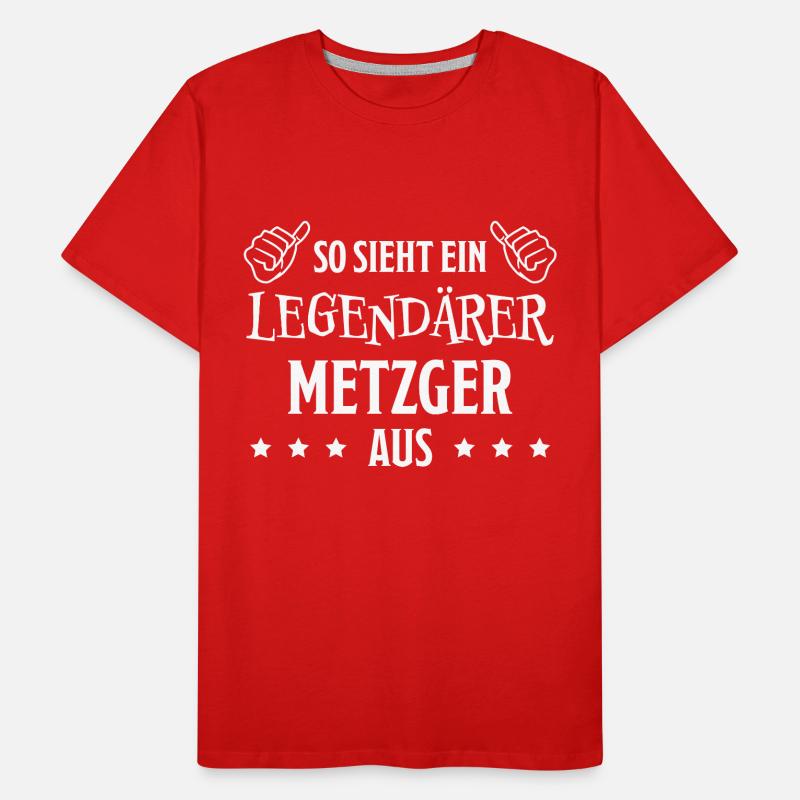 Metzger Beruf Lustiger Spruch Fleischer Geschenk Männer Premium Bio T-Shirt