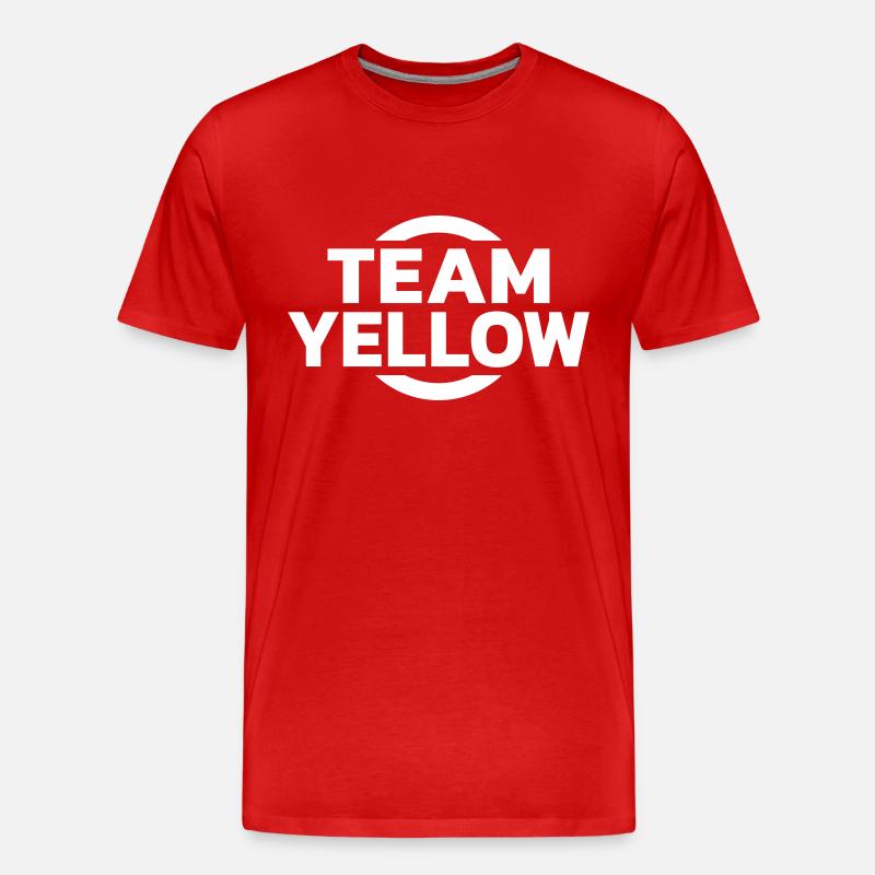 Team Yellow - Männer Premium Bio T-Shirt - Rot