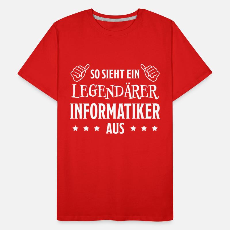 Informatiker Lustig Spruch Programmierer Geschenk Männer Premium Bio T-Shirt