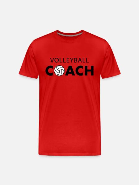 Volleyball Coach - Männer Premium Bio T-Shirt - Rot