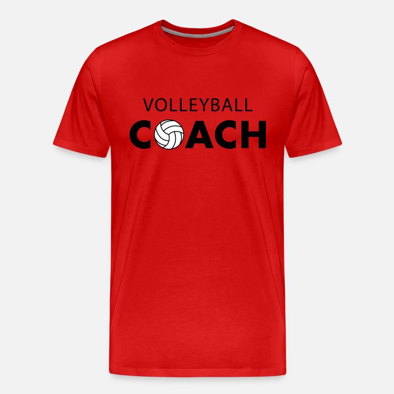 Volleyball Coach - Männer Premium Bio T-Shirt - Rot