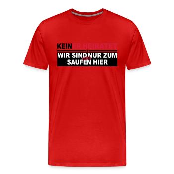 feiern - Männer Premium Bio T-Shirt - Rot - Vorne - Damien (186cm)