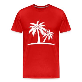 Île Palm - T-shirt bio Premium Homme - rouge - Devant - Damien (186cm)