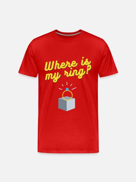 Where is my ring? - Men's Premium Organic T-Shirt - red