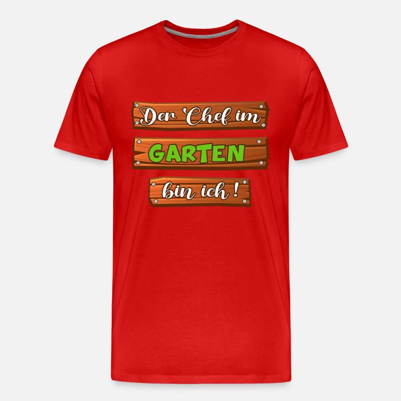 Garten Gartenchef Gartenregeln - Männer Premium Bio T-Shirt - Rot