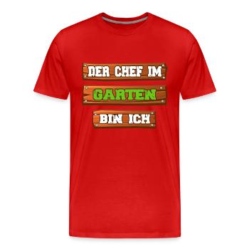 Jardin Jardin Manager Jardin Règles Jardin Jardin - T-shirt bio Premium Homme - rouge - Devant - Damien (186cm)