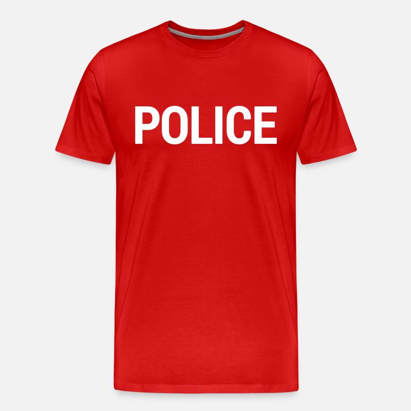 Polizei, Polizei - Männer Premium Bio T-Shirt - Rot