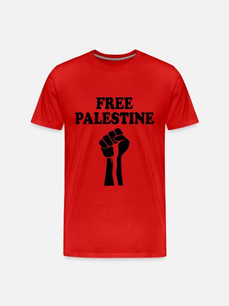 Free palestine - Men's Premium Organic T-Shirt - red