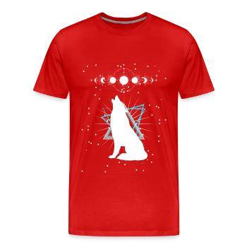 Étoiles Loup - T-shirt bio Premium Homme - rouge - Devant - Damien (186cm)